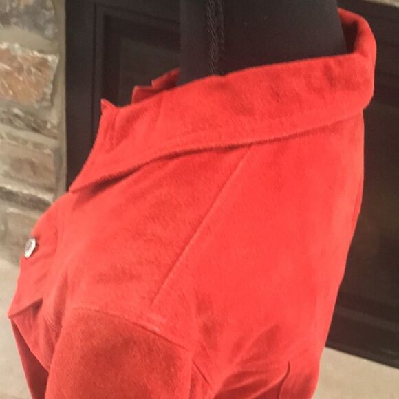 Northern Reflections Women's Leather Jacket, Red, Medium - Picture 6 of 8